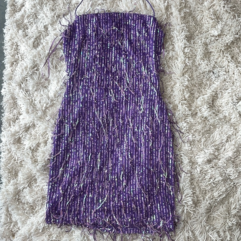 Women’s Sequined Fringe Minidress